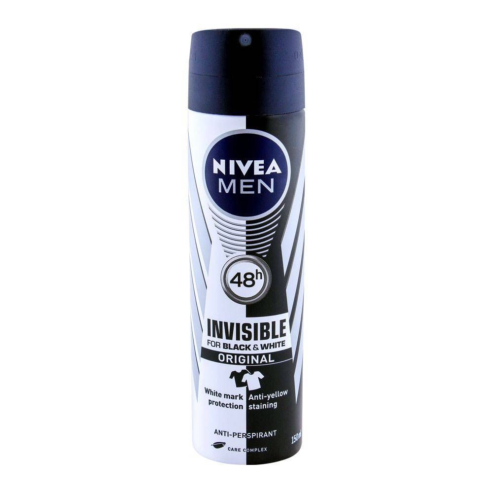 Nivea Men Black & White Invisible Original Deodorant Spray – 150ml