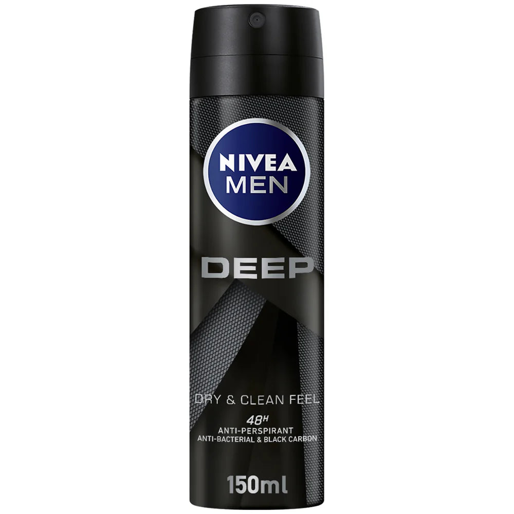 Nivea Men Deep Dry & Clean Feel Spray - 150ml
