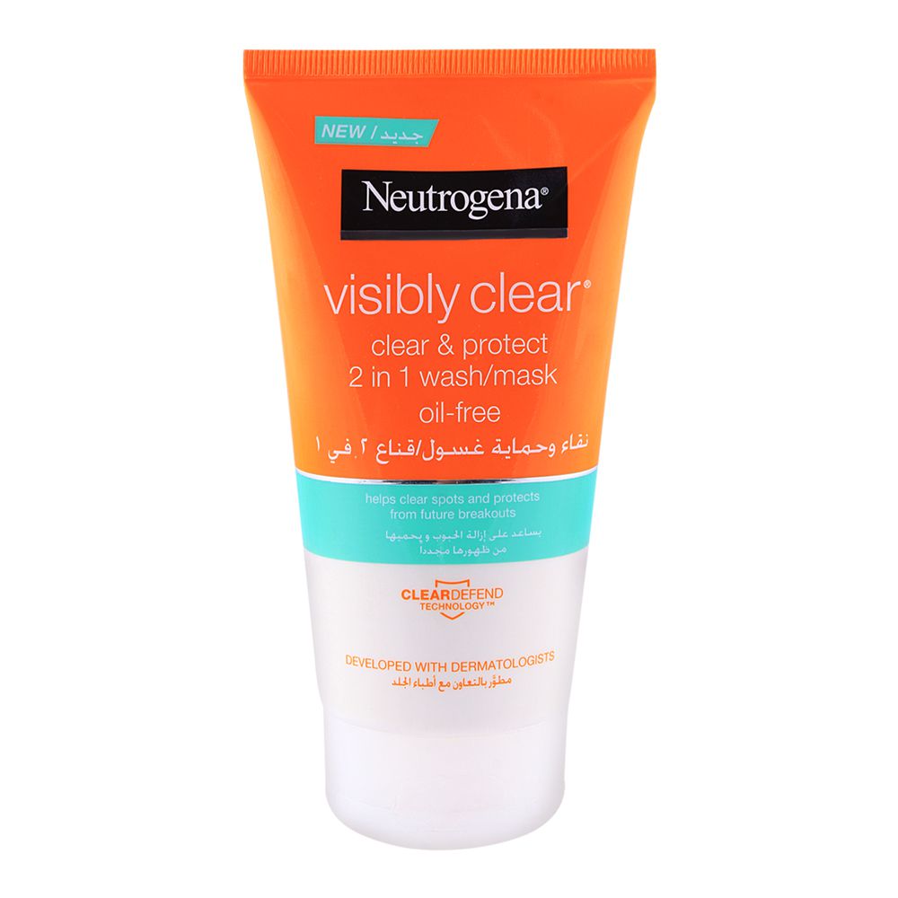 Neutrogena Visibly Clear & Protect 2 in1 Face Wash Mask - 150ml