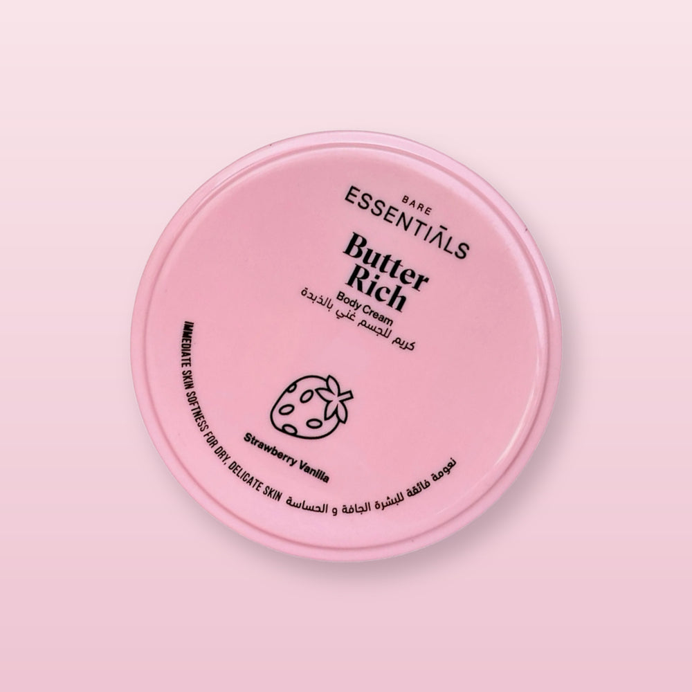 Essentials - Butter Rich Body Cream - Strawberry Vanilla - 125 ML