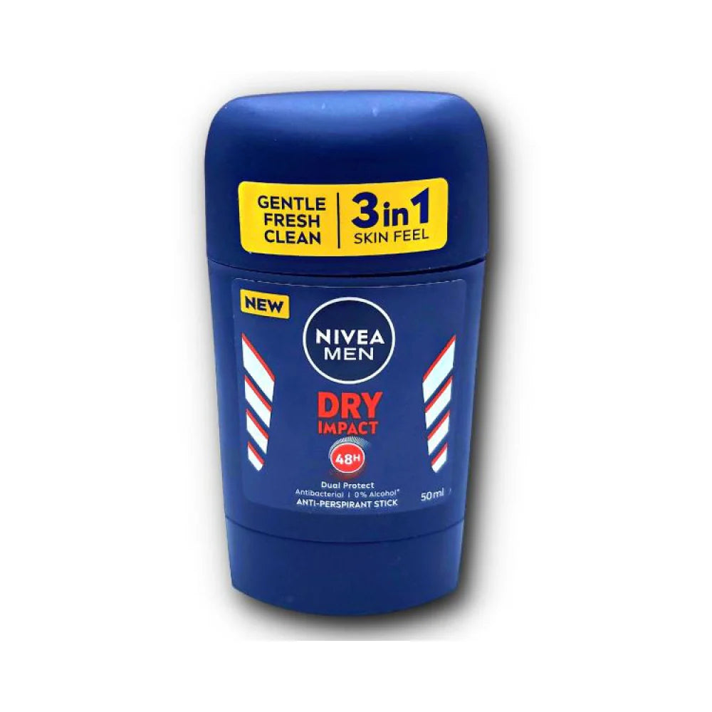 Nivea Men Dry Impact 3 In 1 48H Antiperspirant Stick - 50ml