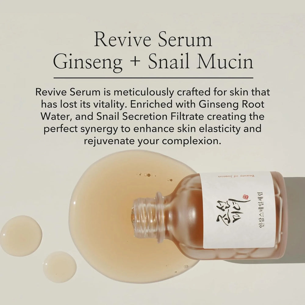 Beauty of Joseon Ginseng and Snail Mucin Revive Serum – 30ml