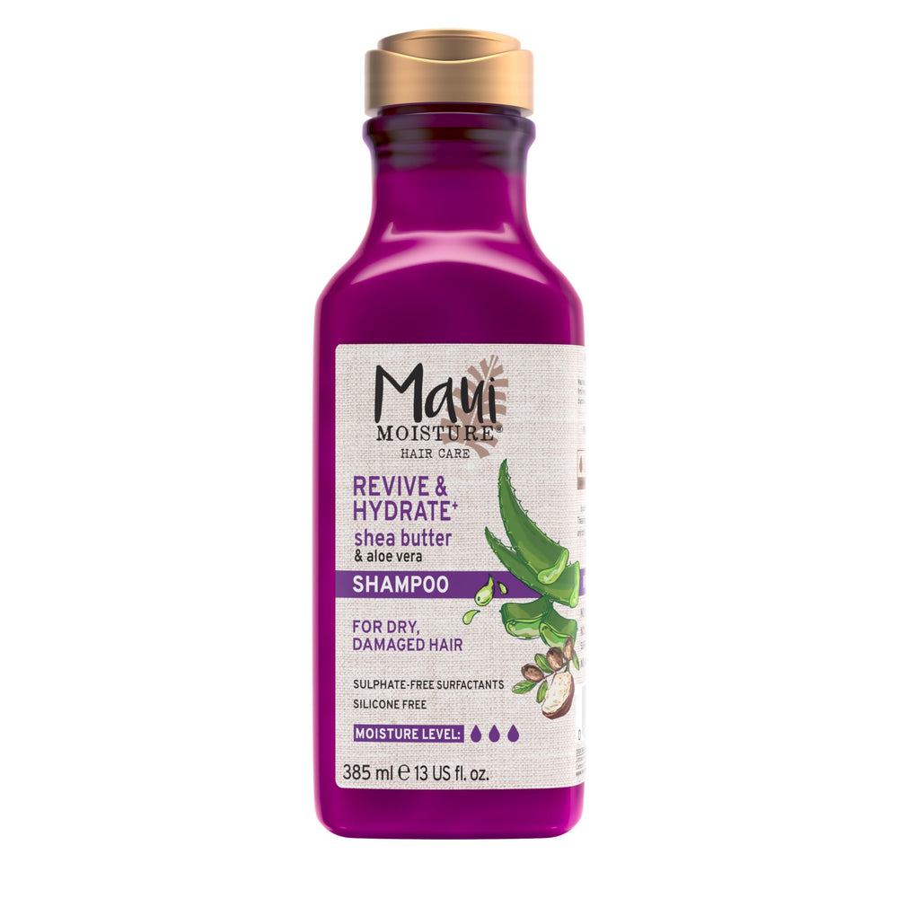 Maui Moisture Revive & Hydrate + Shea Butter Shampoo For Dry, Damaged Hair - 385ml