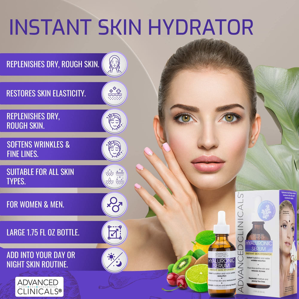 Advanced Clinicals Hyaluronic Serum – 52ml