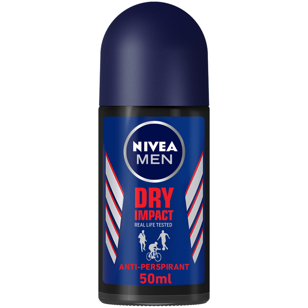 Nivea Men Dry Impact, Antiperspirant for Men, Roll-on 50ml