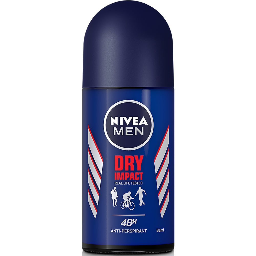 Nivea Men Dry Impact, Antiperspirant for Men, Roll-on 50ml