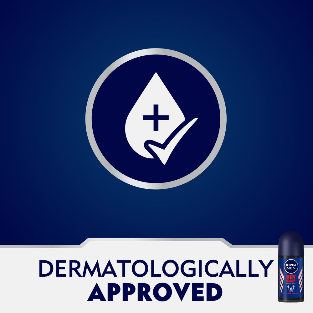 Nivea Men Dry Impact, Antiperspirant for Men, Roll-on 50ml
