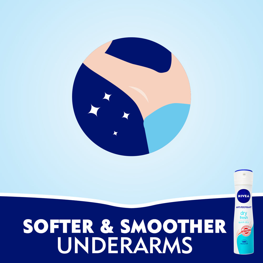 Nivea Dry Fresh, Antiperspirant for Women, Antibacterial Protection, Spray 150ml