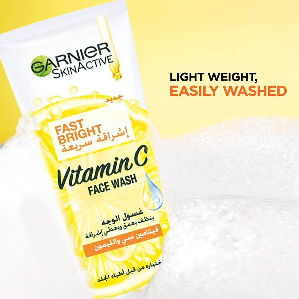 Garnier Skin Active Fast Bright Face Wash With Vitamin C And Lemon - 100ml