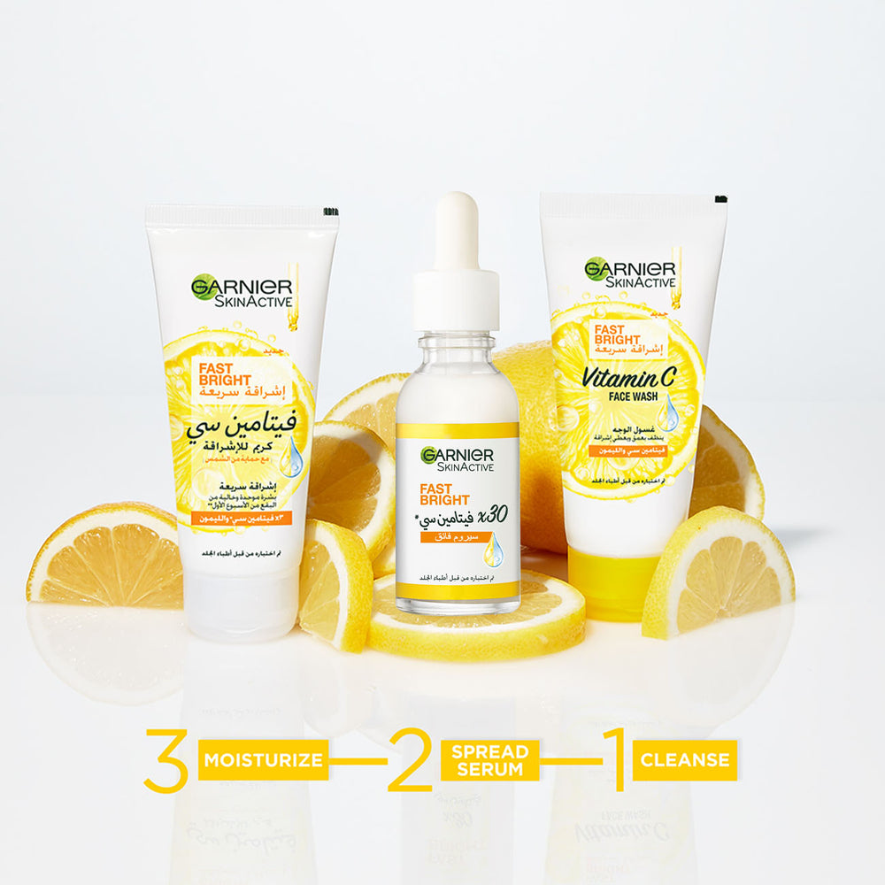 Garnier Skin Active Fast Bright Face Wash With Vitamin C And Lemon - 100ml