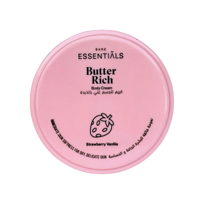 Essentials - Butter Rich Body Cream - Strawberry Vanilla - 125 ML