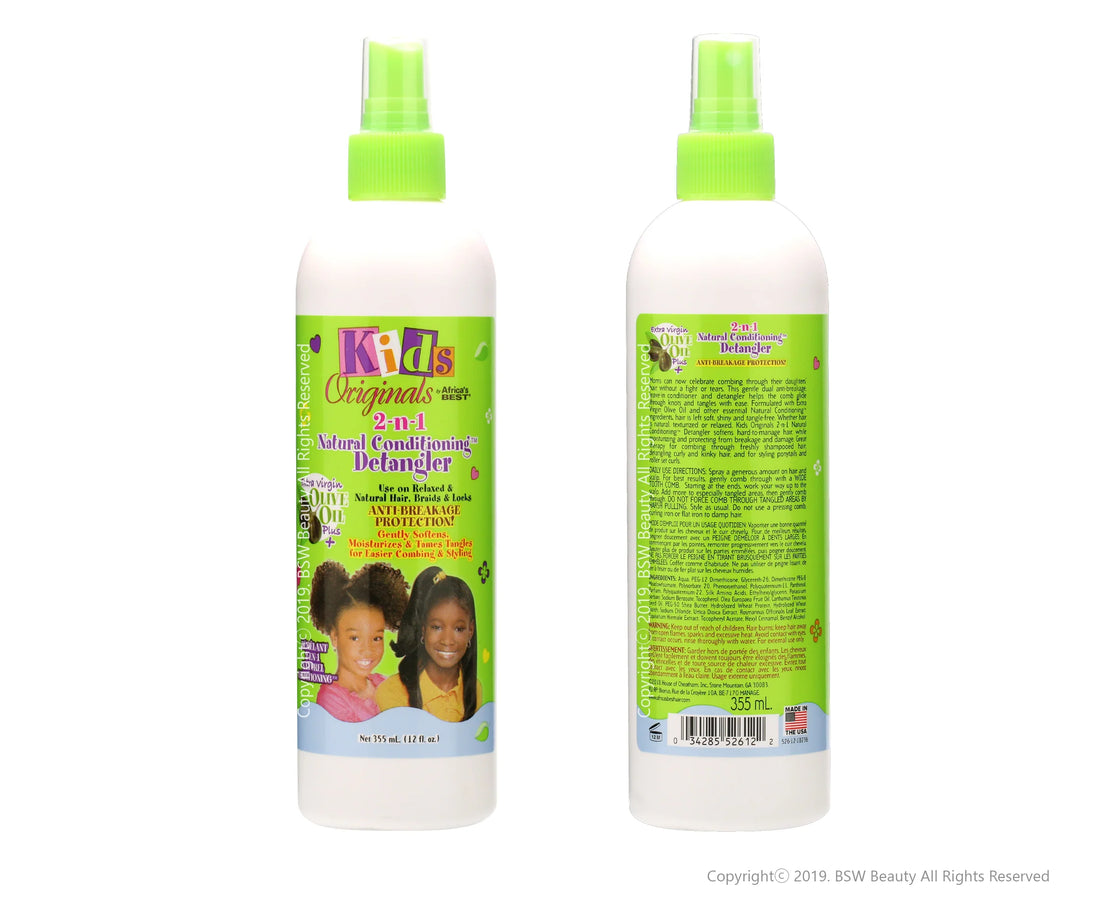 Africas Best 2-N-1 Natural Conditioning Detangler - 355ml