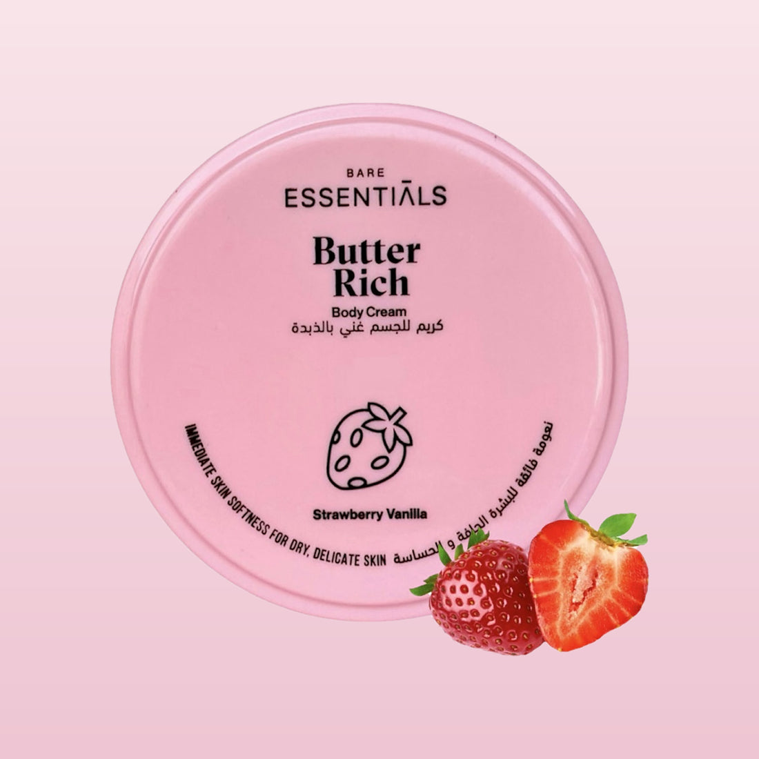 Essentials - Butter Rich Body Cream - Strawberry Vanilla - 125 ML