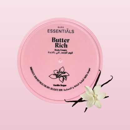 Essentials - Butter Rich Body Cream - vanilla Sugar - 125 ML