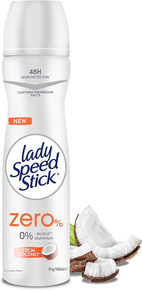 Lady Speed Stick Zero% Fresh Coconut 48H Deodorant Spray - 150ml