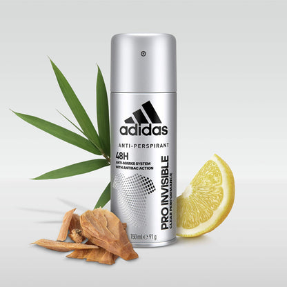 Adidas Pro Invisible Clear Performance 48h Anti-Perspirant Spray For Men - 150ml