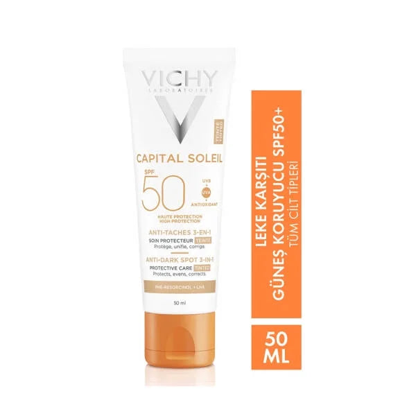 Vichy IDEAL SOLEIL 3-in-1 Tinted Anti-Dark Spots Care SPF50+ 50ml