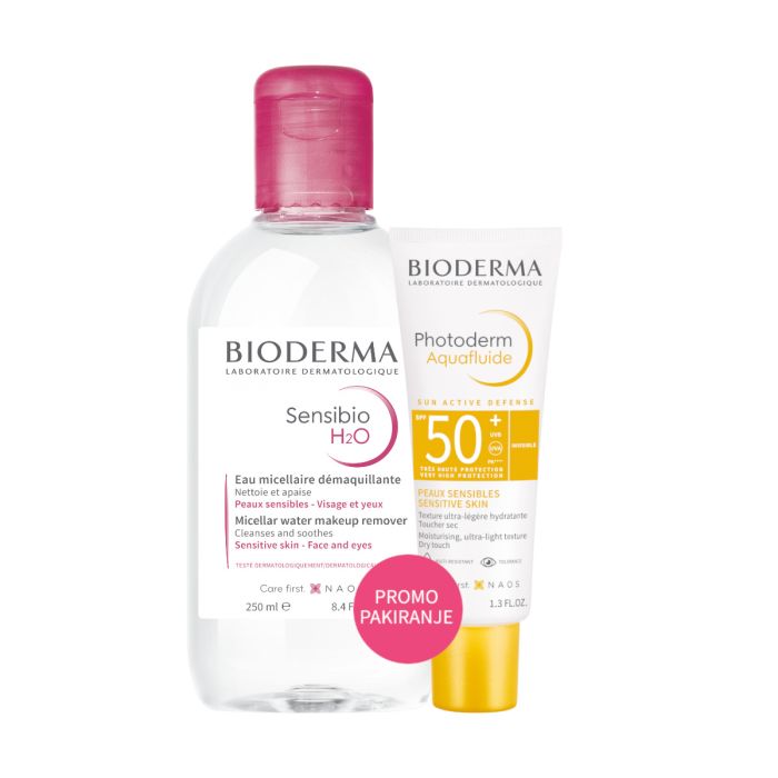 Bioderma Offer Aquafluide SPF50 and Sensibio H2o Micellar Water Free - 250ml