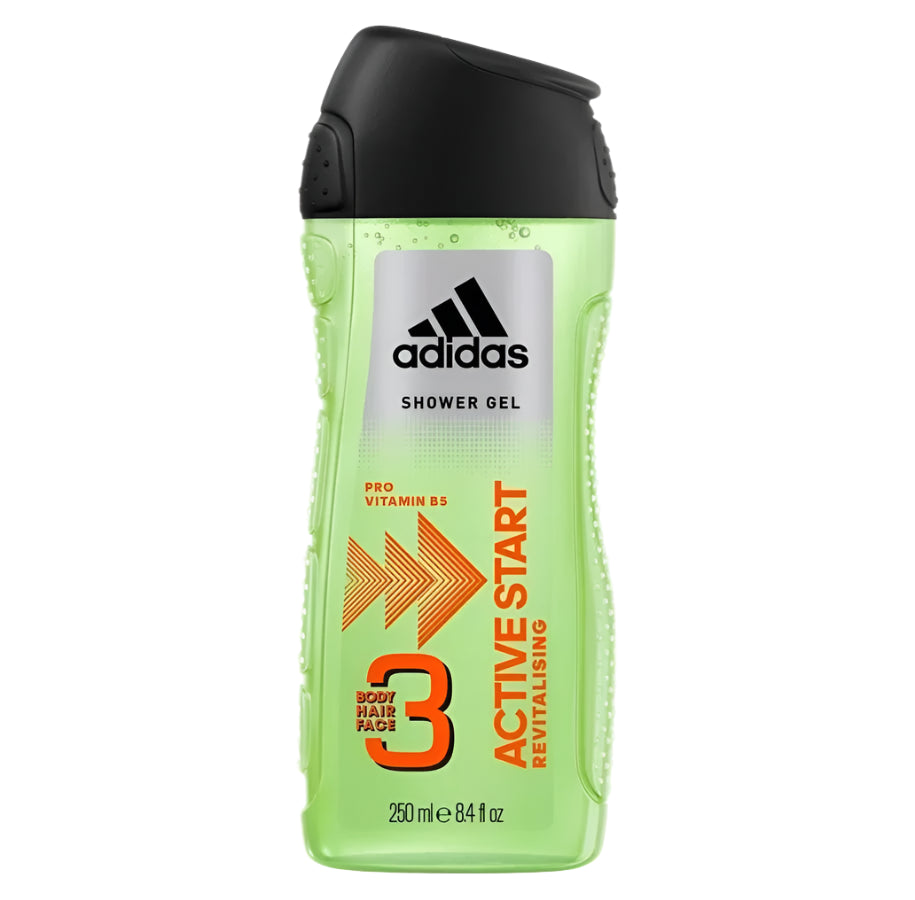 Adidas 3 In 1 Active Start Shower Gel – 250ml