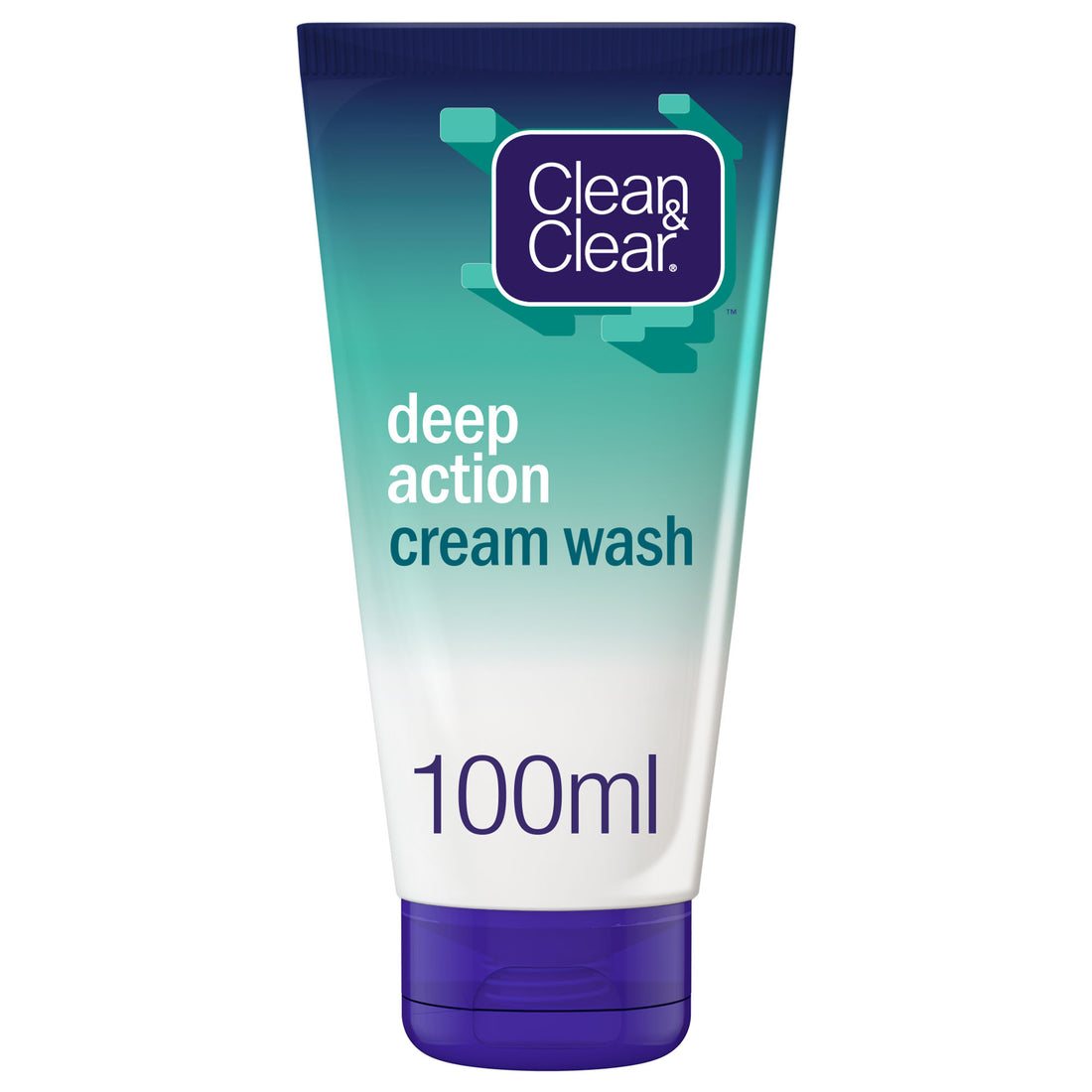 CLEAN &amp; CLEAR, Facial Cream Wash, Deep Action, 100ml