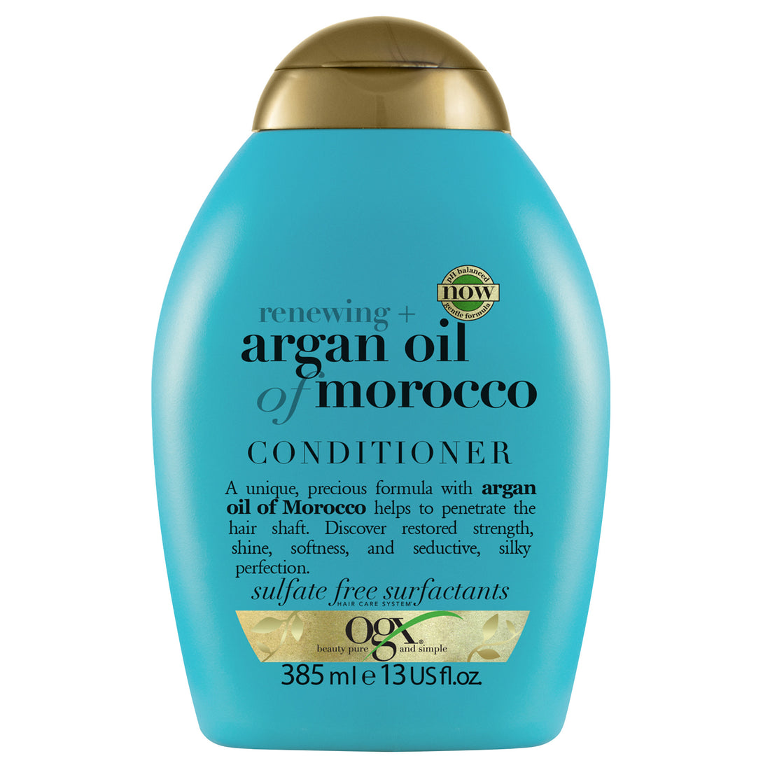 OGX, Conditioner, Renewing+ Argan Oil of Morocco, New Gentle &amp; PH Balanced Formula, 385ml