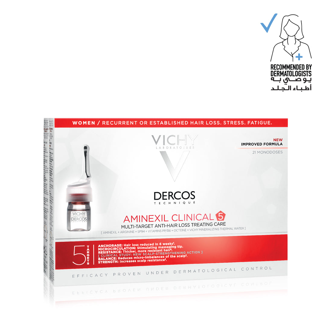 Vichy Dercos Aminexil Clinical 5 Anti-Hair Fall Treatment x21 Doses