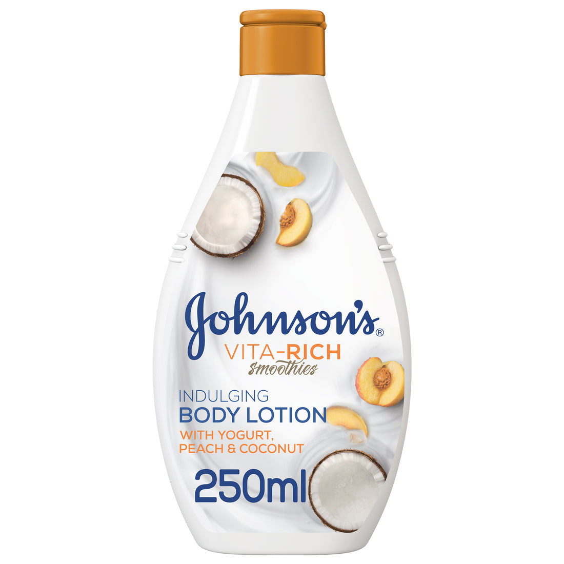 JOHNSON’S Body Lotion - Vita-Rich, Smoothies, Indulging, Yogurt, Peach &amp; Coconut, 250ml