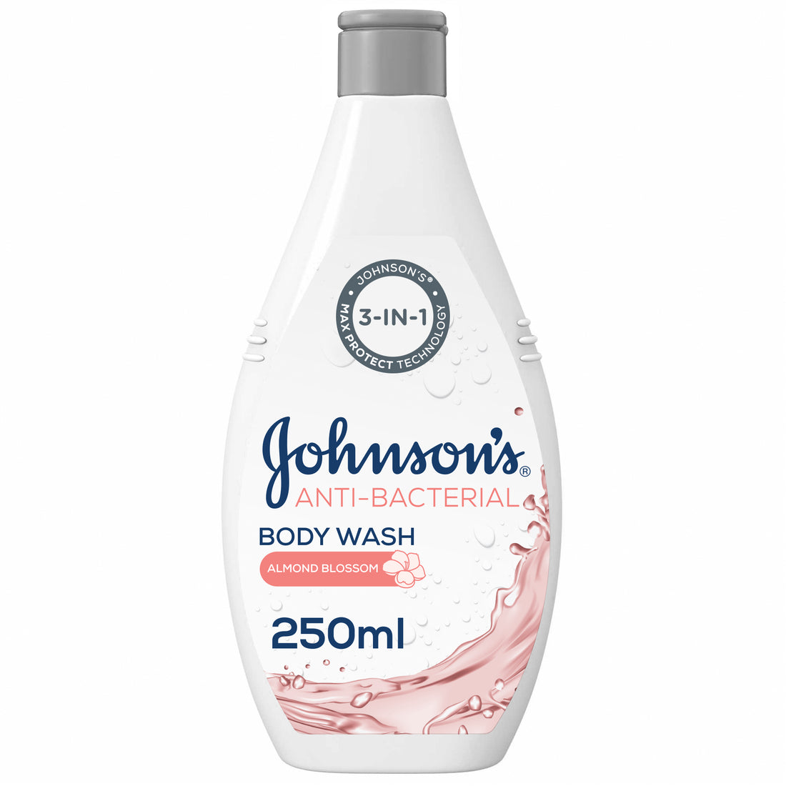 JOHNSON’S Body Wash, Anti-Bacterial, Almond Blossom, 250ml