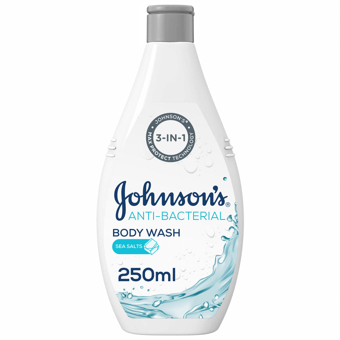 JOHNSON’S Body Wash, Anti-Bacterial, Sea Salts, 250ml