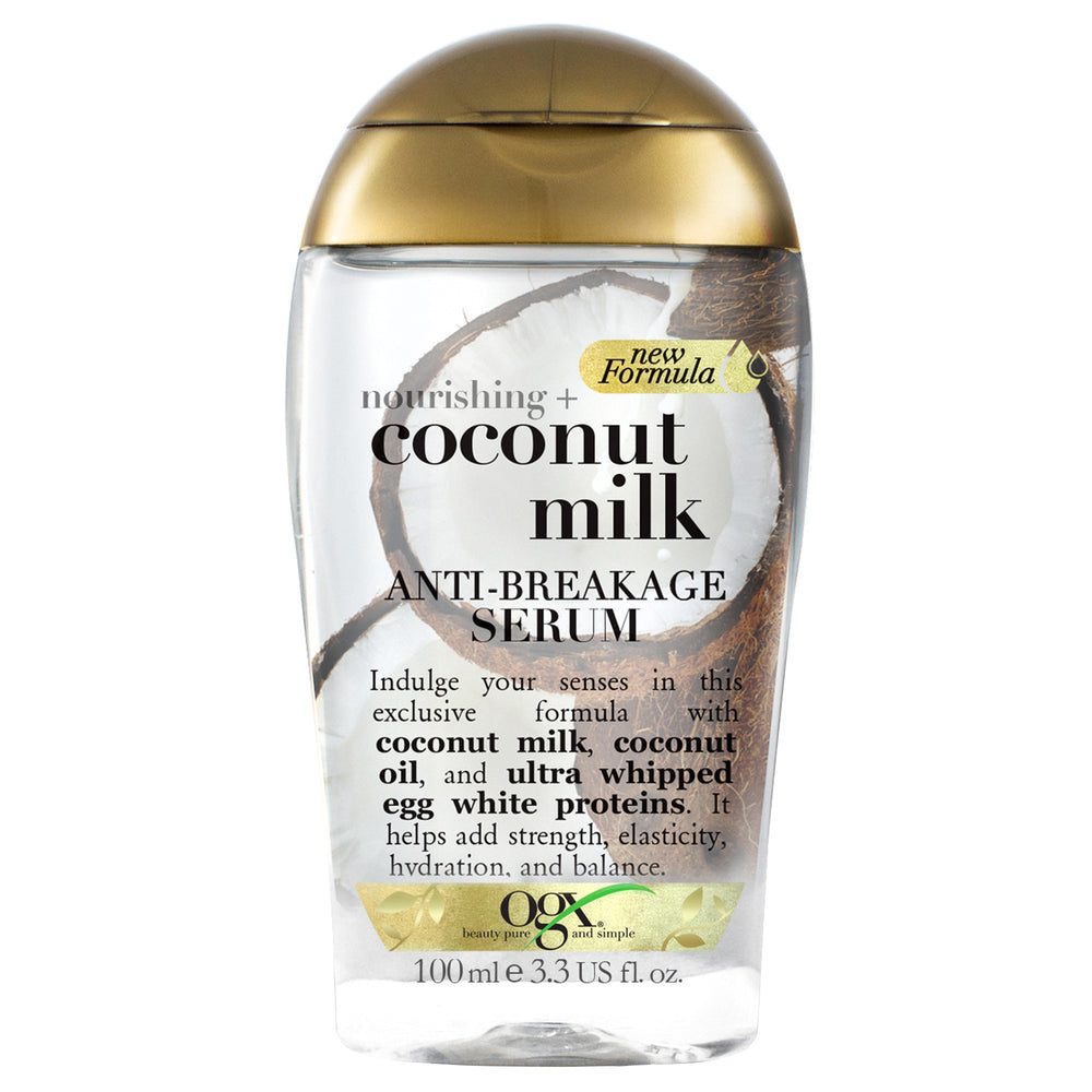 OGX, Hair Serum, Nourishing+ Coconut Milk, Anti-Breakage Serum, New Formula, 100ml