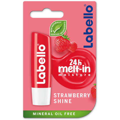 Labello Lip Care, Moisturizing Lip Balm, Strawberry Shine, 4.8g