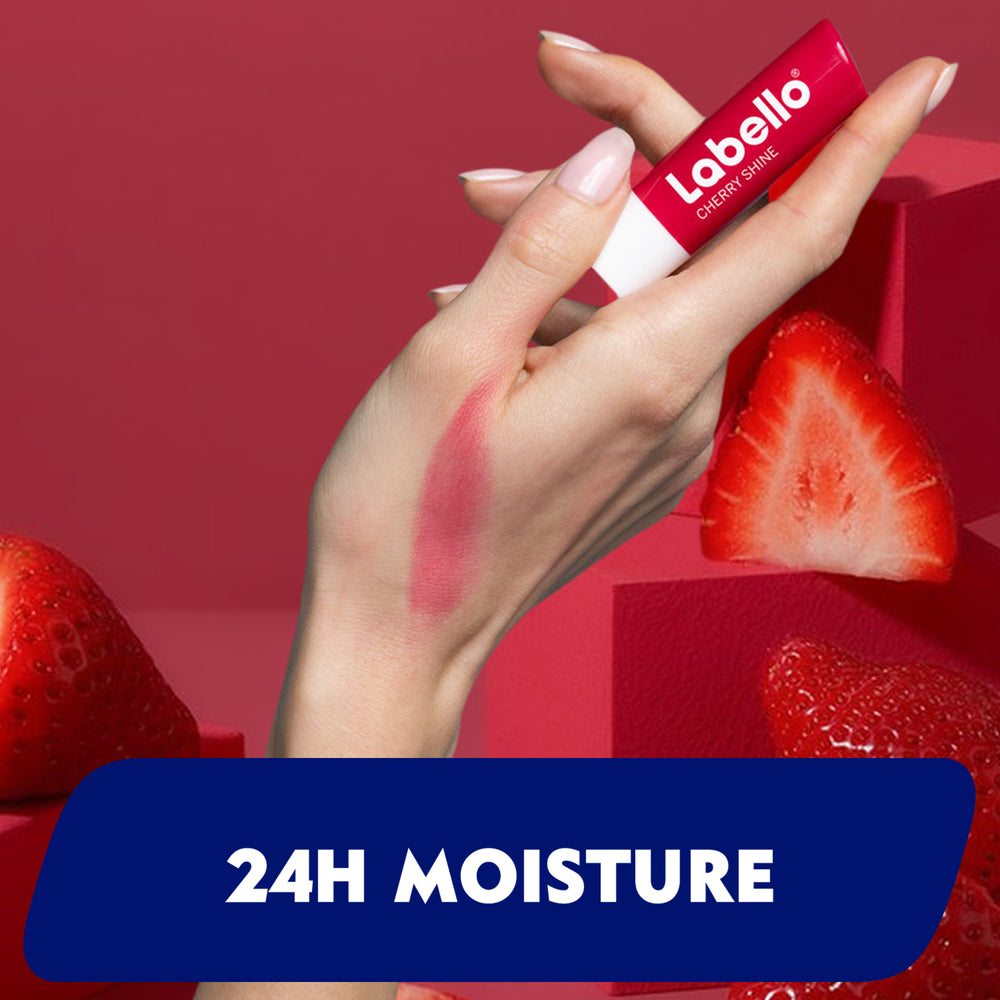 Labello Lip Care, Moisturizing Lip Balm, Strawberry Shine, 4.8g