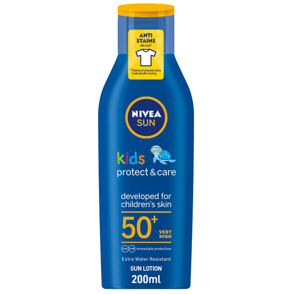 Nivea Sun Kids Moisturizing Sun Lotion, UVA &amp; UVB Protection, SPF 50+, 200ml