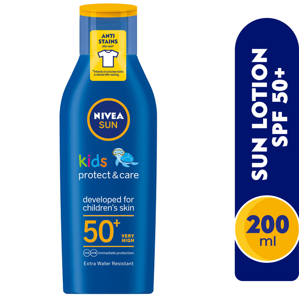 Nivea Sun Kids Moisturizing Sun Lotion, UVA &amp; UVB Protection, SPF 50+, 200ml