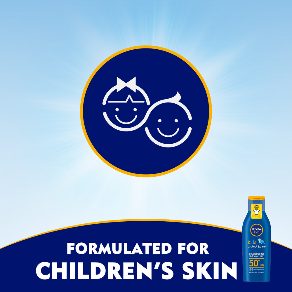 Nivea Sun Kids Moisturizing Sun Lotion, UVA &amp; UVB Protection, SPF 50+, 200ml