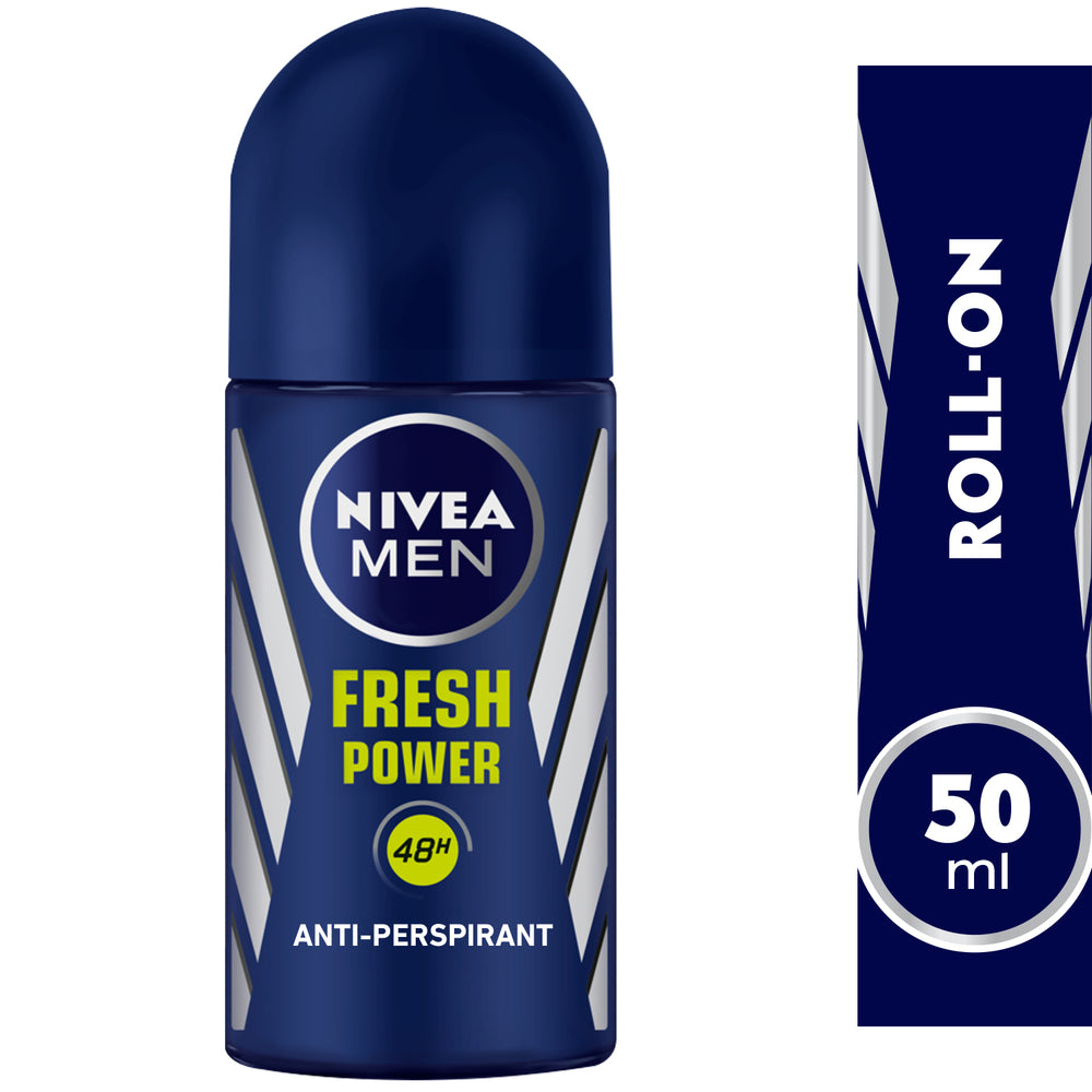 Nivea Men Fresh Power, Antiperspirant for Men, Fresh Scent, Roll-on 50ml