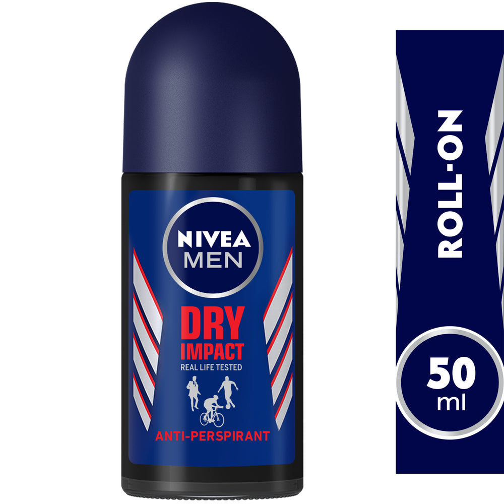 Nivea Men Dry Impact, Antiperspirant for Men, Roll-on 50ml
