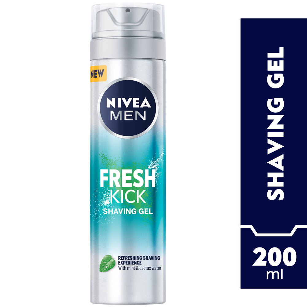 Nivea Men Fresh &amp; Cool Shaving Gel, Mint Extracts, 200ml