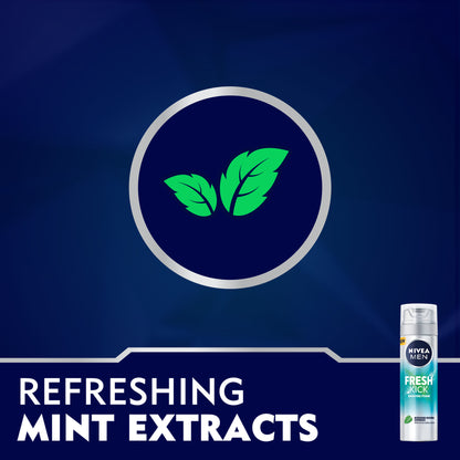 Nivea Men Fresh &amp; Cool Shaving Foam, Mint Extracts, 200ml