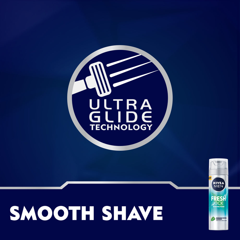 Nivea Men Fresh &amp; Cool Shaving Foam, Mint Extracts, 200ml