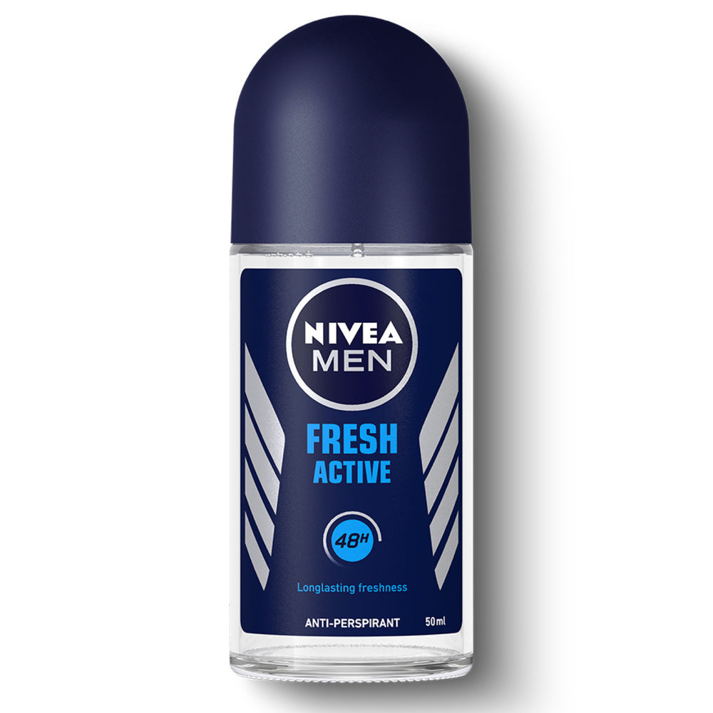 Nivea Men Fresh Active, Antiperspirant for Men, Fresh Scent, Roll-on 50ml