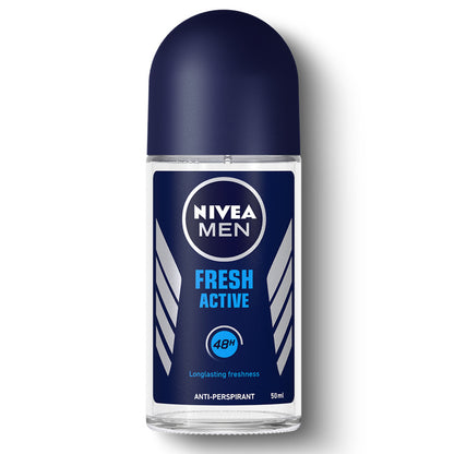 Nivea Men Fresh Active, Antiperspirant for Men, Fresh Scent, Roll-on 50ml