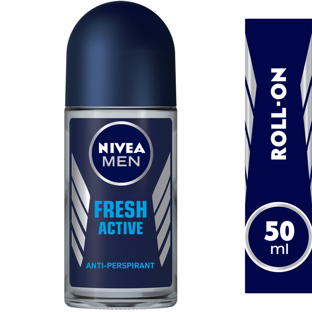 Nivea Men Fresh Active, Antiperspirant for Men, Fresh Scent, Roll-on 50ml