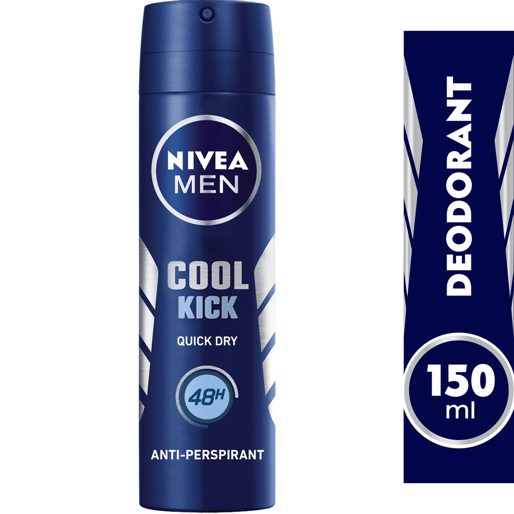 Nivea Men Cool Kick, Deodorant for Men, Fresh Scent, Spray 150ml