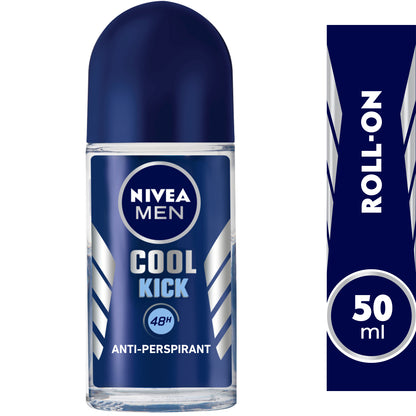 Nivea Men Cool Kick, Deodorant for Men, Fresh Scent, Roll-on 50ml