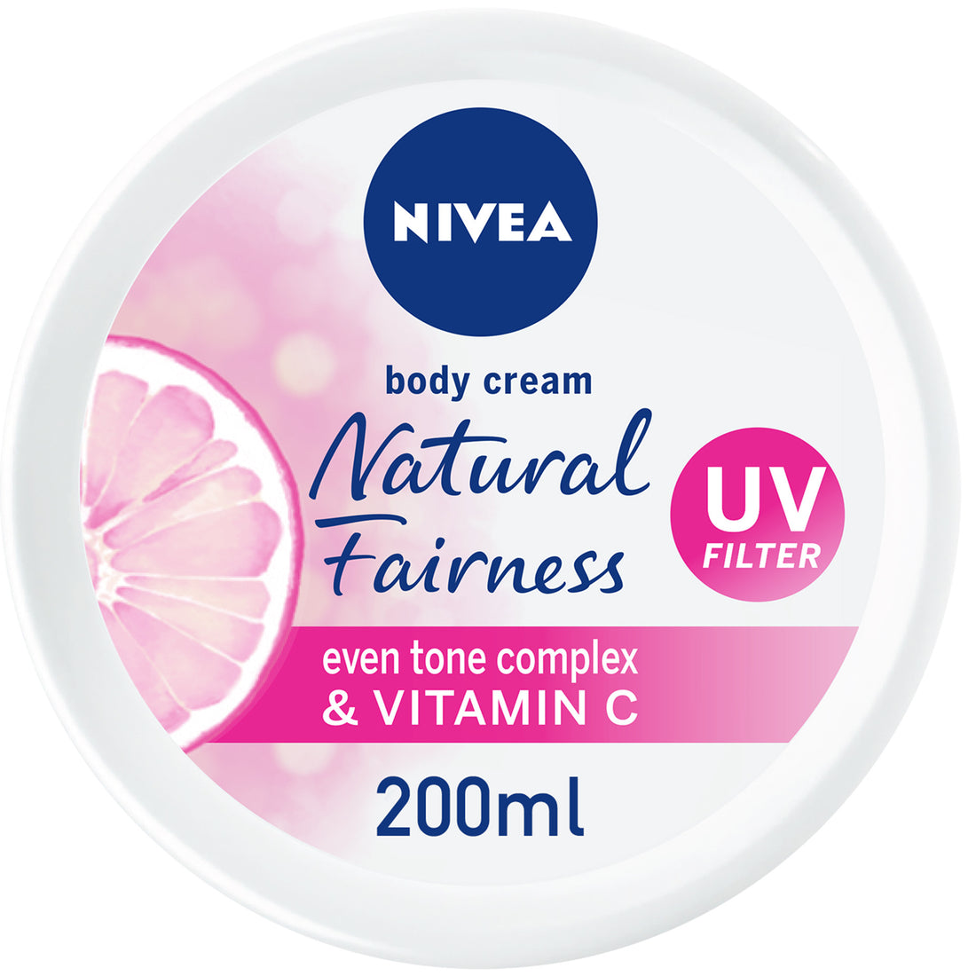Nivea Natural Fairness Body Cream, Liquorice &amp; Berry, All Skin Types, Jar 200ml