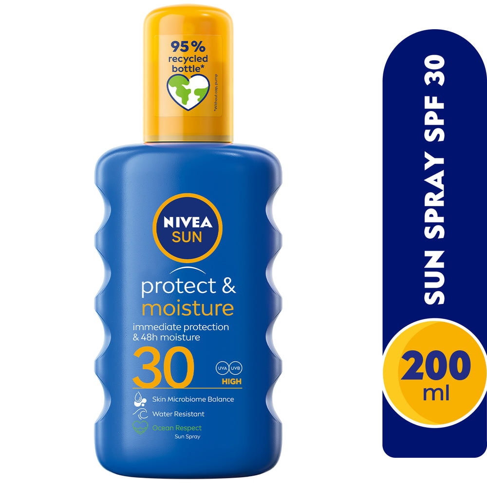 Nivea Sun Protect &amp; Moisture Sun Spray, UVA &amp; UVB Protection, SPF 30, 200ml