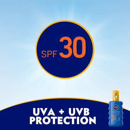 Nivea Sun Protect &amp; Moisture Sun Spray, UVA &amp; UVB Protection, SPF 30, 200ml