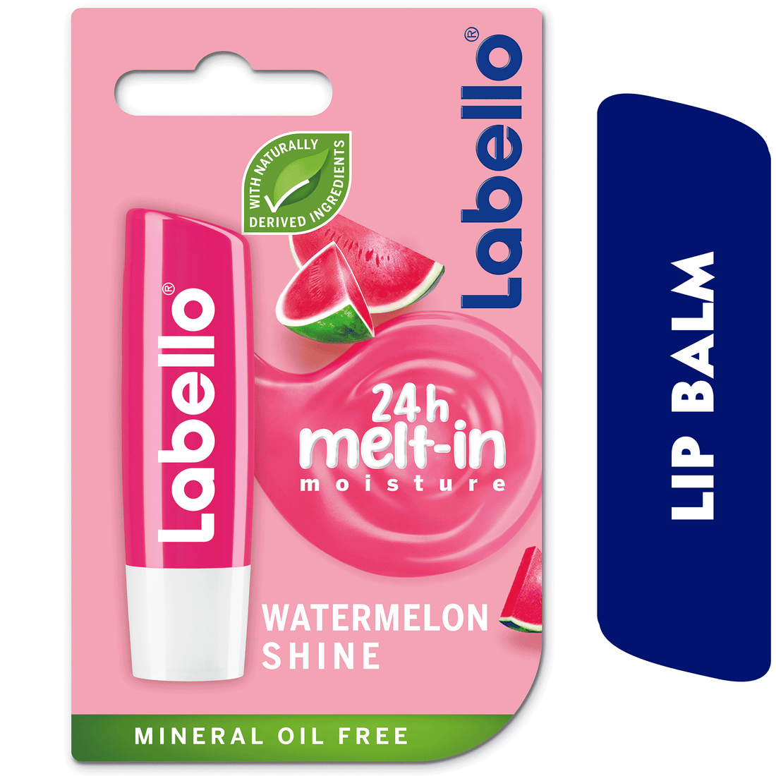 Labello Lip Care, Moisturizing Lip Balm, Watermelon Shine, 4.8g