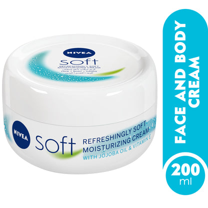 Nivea Soft Refreshing &amp; Moisturizing Cream, Jar 200ml